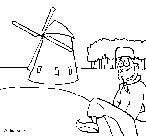 Dibujo de Holanda para Colorear