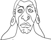 Dibujo de Hombre maya