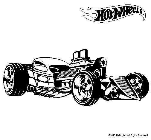 Dibujo de Hot Wheels 10 para Colorear