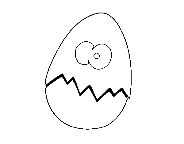 Dibujo de Huevo asustado para Colorear