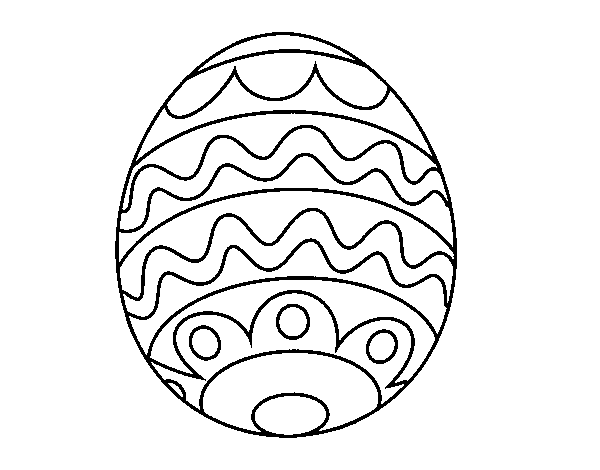 Dibujo de Huevo de Pascua para niños para Colorear