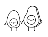 Dibujo de Huevo y aguacate