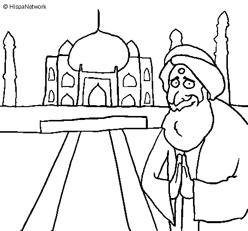 Dibujo de India 1 para Colorear