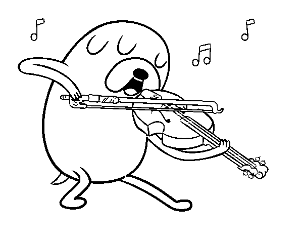 Dibujo de Jake tocando el violín para Colorear