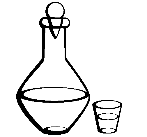 Dibujo de Jarra y vaso para Colorear