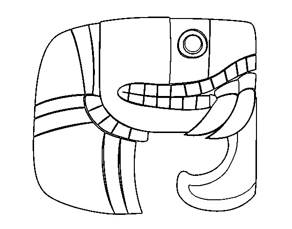 Dibujo de Jeroglífico maya para Colorear