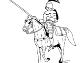 Dibujo de Jinete a caballo para colorear