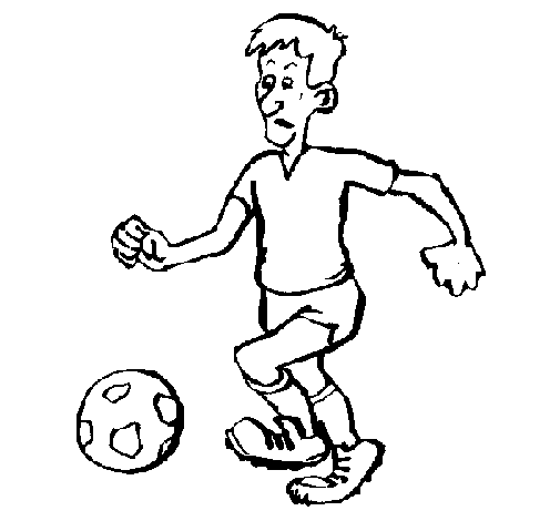 Dibujo de Jugador de fútbol para Colorear