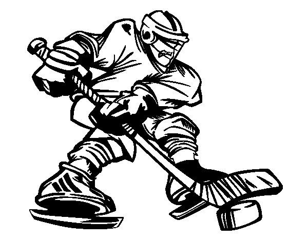 Dibujo De Jugador De Hockey Profesional Para Colorear Dibujos Net