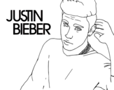 Dibujo de Justin Bieber estrella del POP para colorear