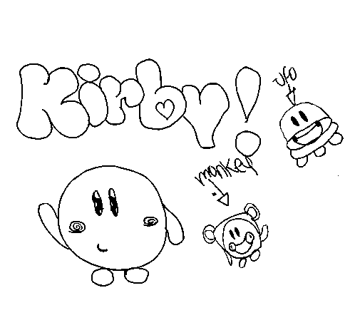 Dibujo de Kirby 4 para Colorear