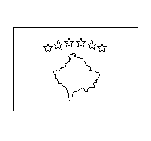 Dibujo de Kosovo para Colorear