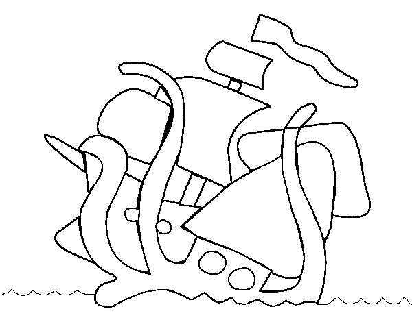 Dibujo de Kraken para Colorear