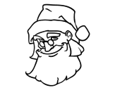 Dibujo de La cara de Papá Noel para colorear