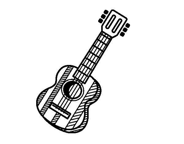 Dibujo De La Guitarra Espa Ola Para Colorear Dibujos Net