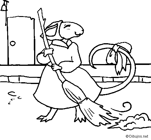 Dibujo de La ratita presumida 8 para Colorear