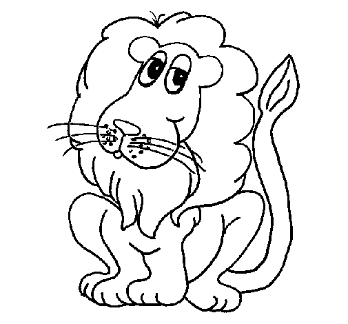 Dibujo de León 1 para Colorear
