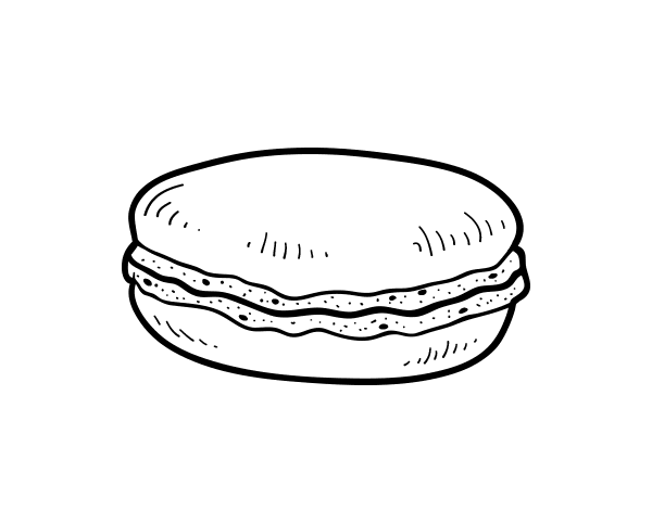 Dibujo de Macaron para Colorear - Dibujos.net