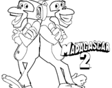 Dibujo de Madagascar 2 Manson y Phil 2 para colorear