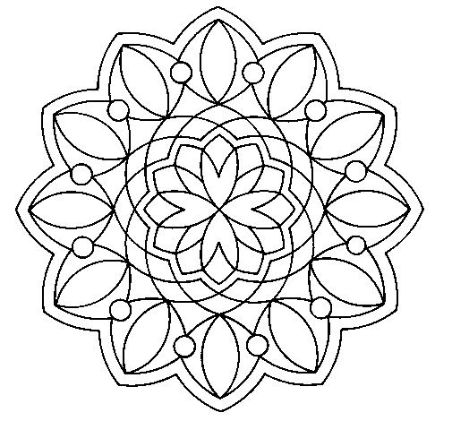 Dibujo de Mandala 3 para Colorear - Dibujos.net