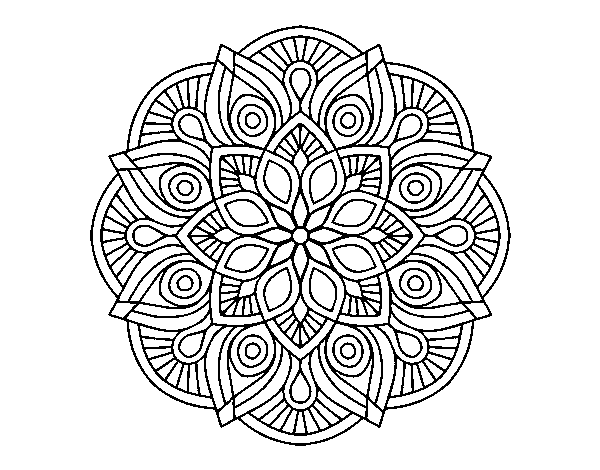 Dibujo de Mandala alhambra para Colorear