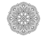 Dibujo de Mandala alhambra para colorear