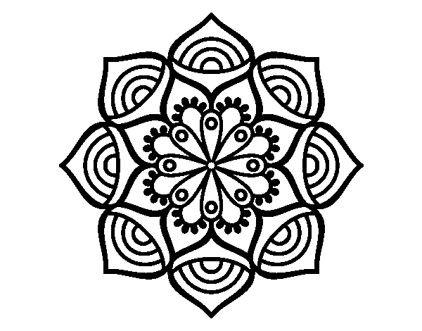 Dibujo de Mandala crecimiento exponencial para Colorear