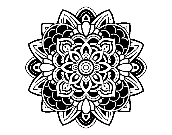 Dibujo de Mandala decorativa para Colorear
