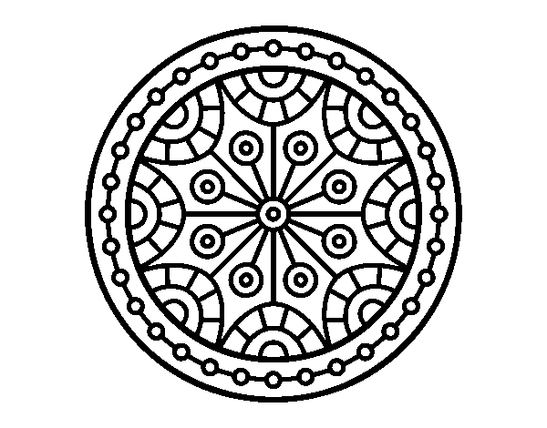Dibujo de Mandala equilibrio mental para Colorear