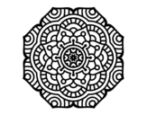 Dibujo de Mandala flor conceptual para colorear