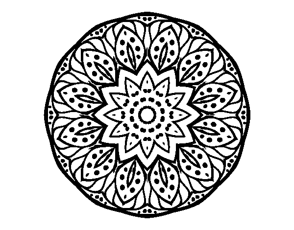 Dibujo de Mandala naturaleza para Colorear