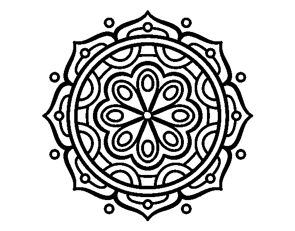 Dibujo de Mandala para meditar para Colorear