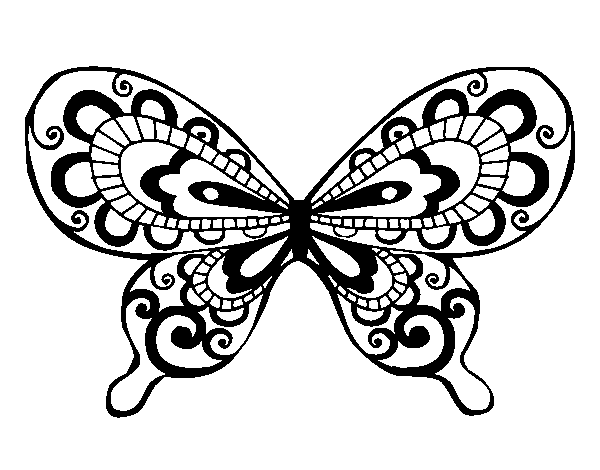 Dibujo de Mariposa bonita para Colorear