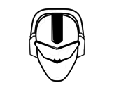 Dibujo de Máscara power ranger para colorear