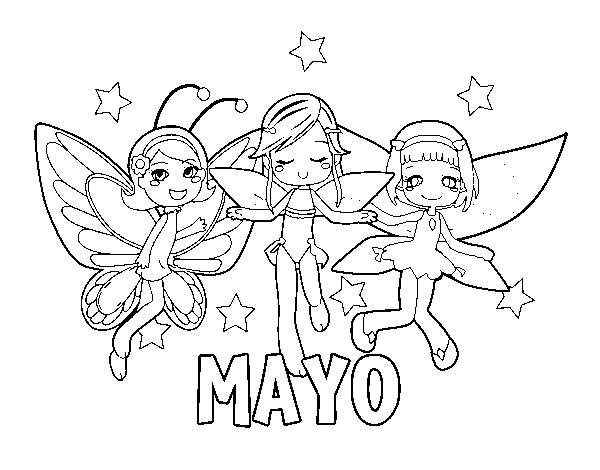 Dibujo de Mayo para Colorear