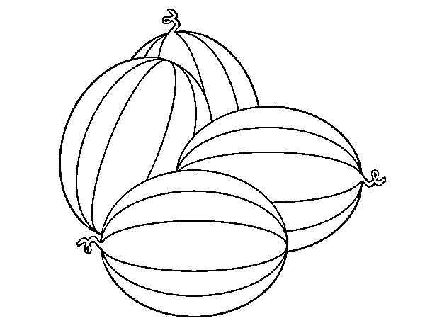 Dibujo de Melones para Colorear