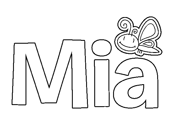 Dibujo de Mia para Colorear