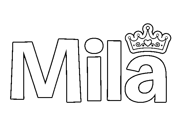 Dibujo de Mila para Colorear