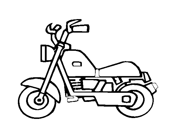Dibujo de Moto harley para Colorear