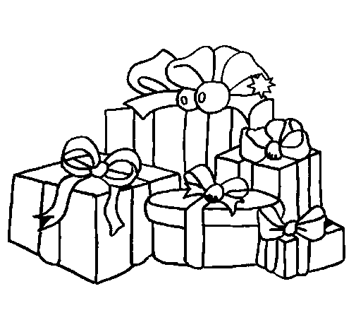 Dibujo de Muchos regalos 1 para Colorear