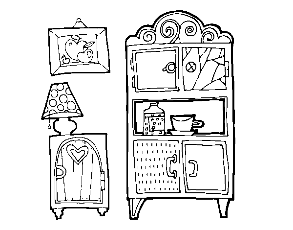 Dibujo de Muebles de salón para Colorear