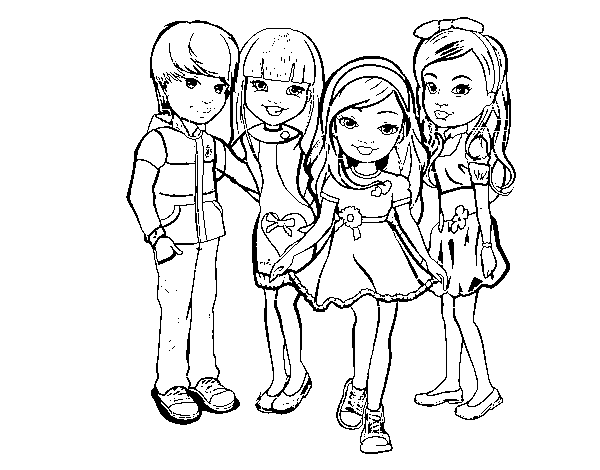 Dibujo de Nancy y sus amigos para Colorear