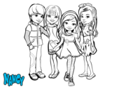 Dibujo de Nancy y sus amigos