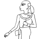Dibujo de Niño faraón para colorear