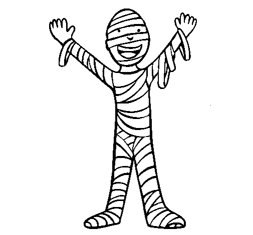 Dibujo de Niño momia para Colorear