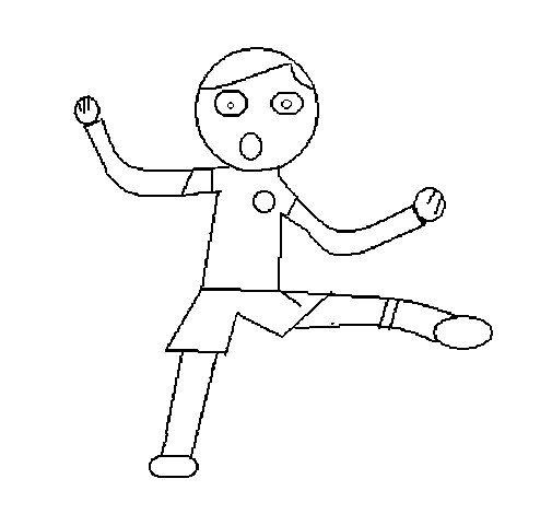 Dibujo de Niño saltando para Colorear