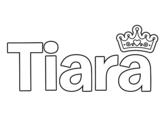 Dibujo de Nombre Tiara para colorear