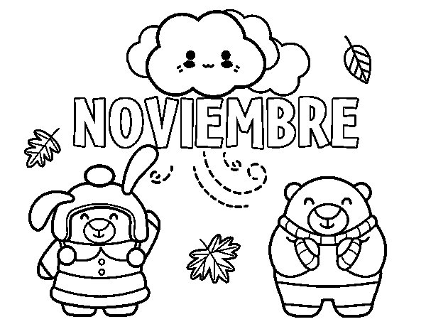 Dibujo de Noviembre para Colorear - Dibujos.net