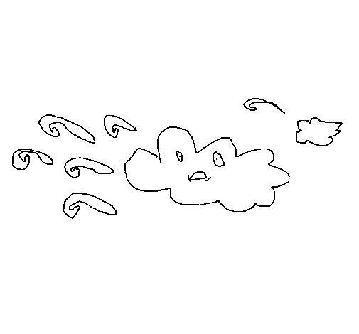 Dibujo de Nube 1 para Colorear