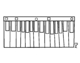 Dibujo de Órgano musical para colorear